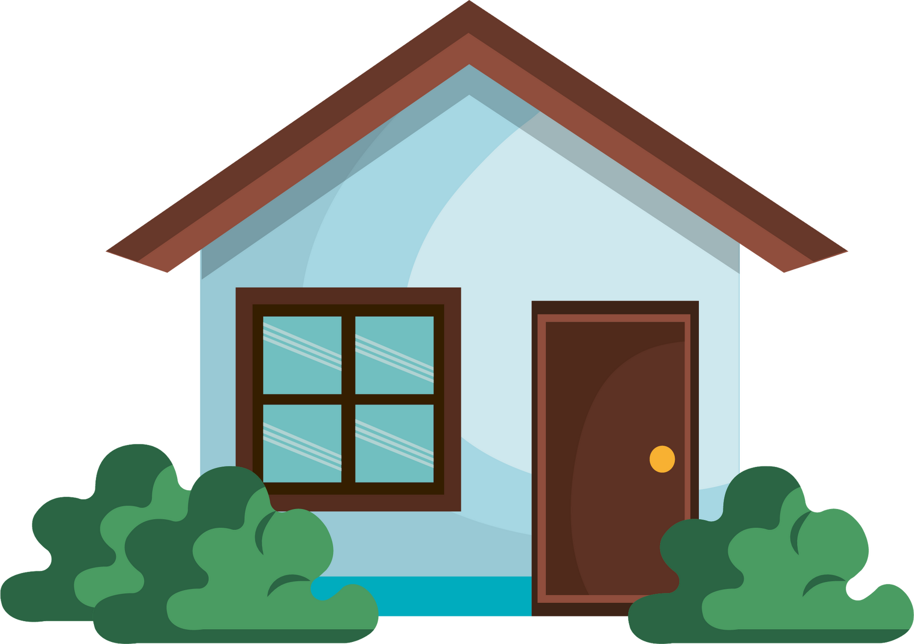 Tecknad bild p&aring; ett hus