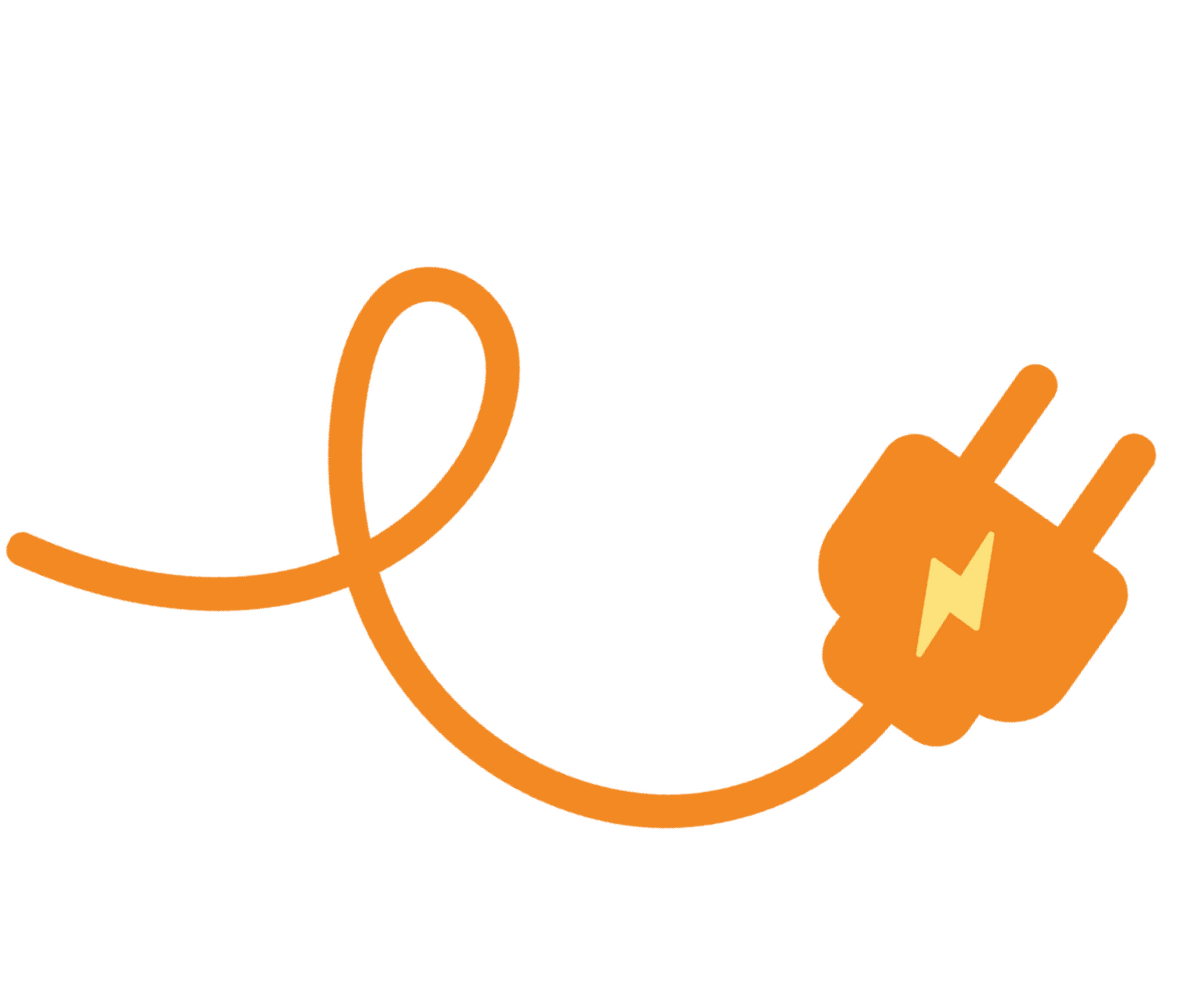 sladd tecknad orange elsladd